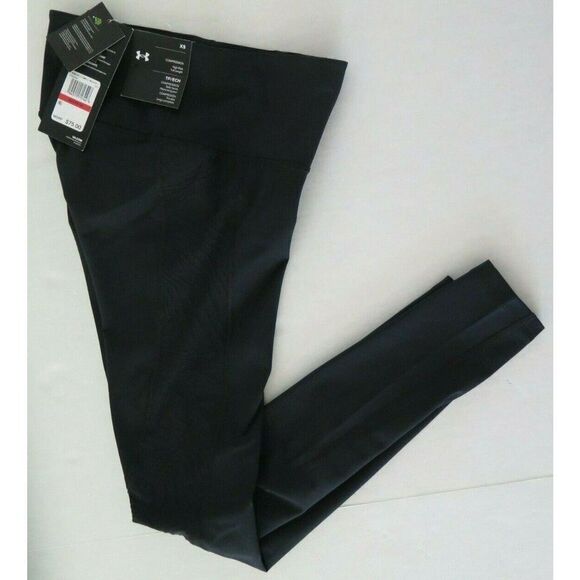 Under Armour 1356392 001 Women's Sz XS Black ColdGear Rush Full Length Leggings - Picture 7 of 8